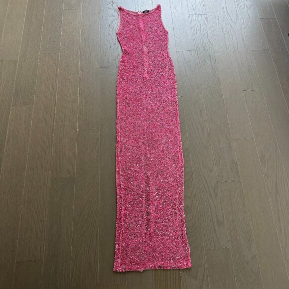 Retrofete Pink Sequin Maxi Dress - Picture 2 of 11
